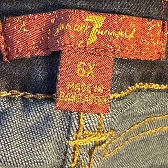 NEW 7 For All Mankind Dark Wash Stretch Skinny Jeans, size 6X - Picture 3 of 9